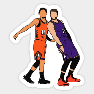 Trae Young And Luka Doncic Half Court Shot Sticker